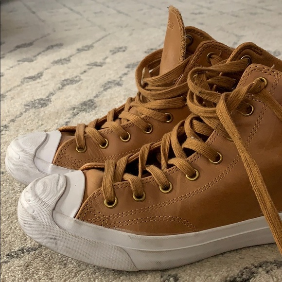 jack purcell brown leather shoes